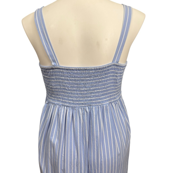 Crown & Ivy Striped Maxi Dress XL Blue Casual - Picture 6 of 9
